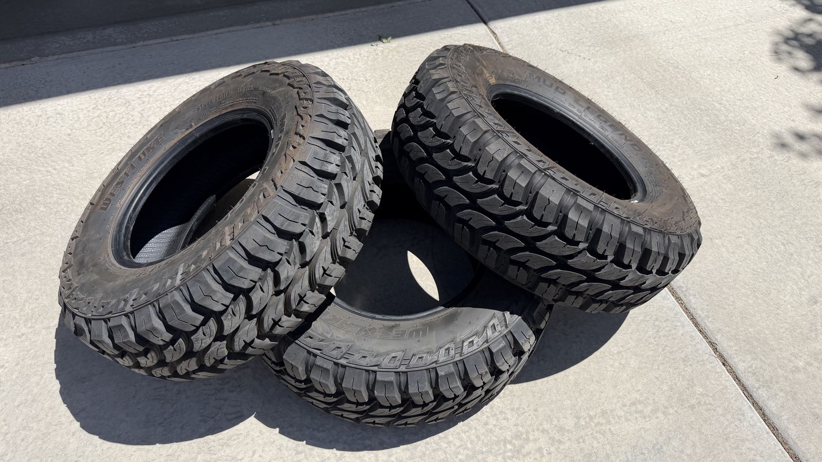 3 Westlake Mud Legend Trailer Tires (pair + spare) ST235/75R15