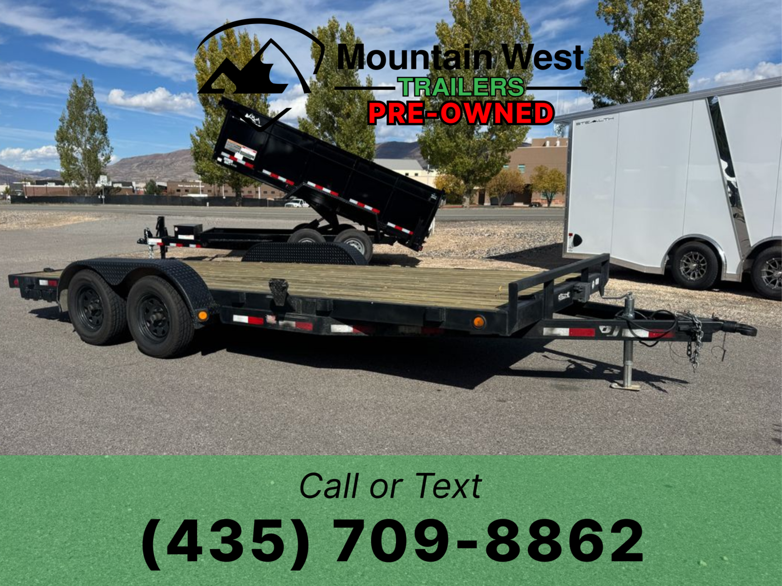 2011 USED PJ 7X18 Open Car Hauler Trailer
