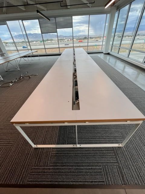 Office Benching Desks (10-Person Pods w/ Power)