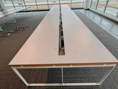 Office Benching Desks (10-Person Pods w/ Power)
