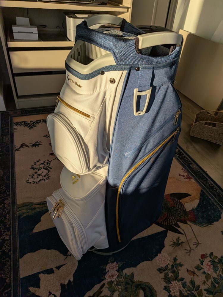 TaylorMade Kalea Gold Women's Stand/Carry Golf Bag - BRAND NEW - White/Blue/Gold