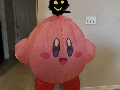Inflatable Kirby Nintendo Costume (Child Size 7+ / Fits up to 60")