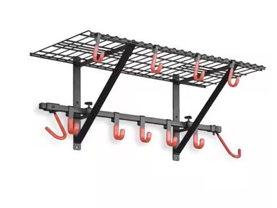 LTMATE 2-Bike Garage Wall Shelving Organizer with Vertical Bike Hangers