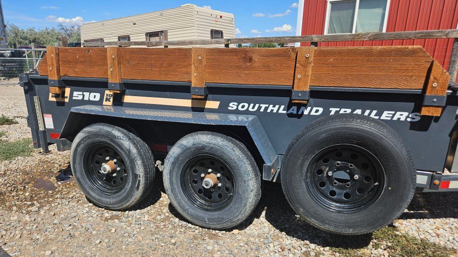 Southland Trailers SL 510 10K Dump Trailer with Wood Side Extensions