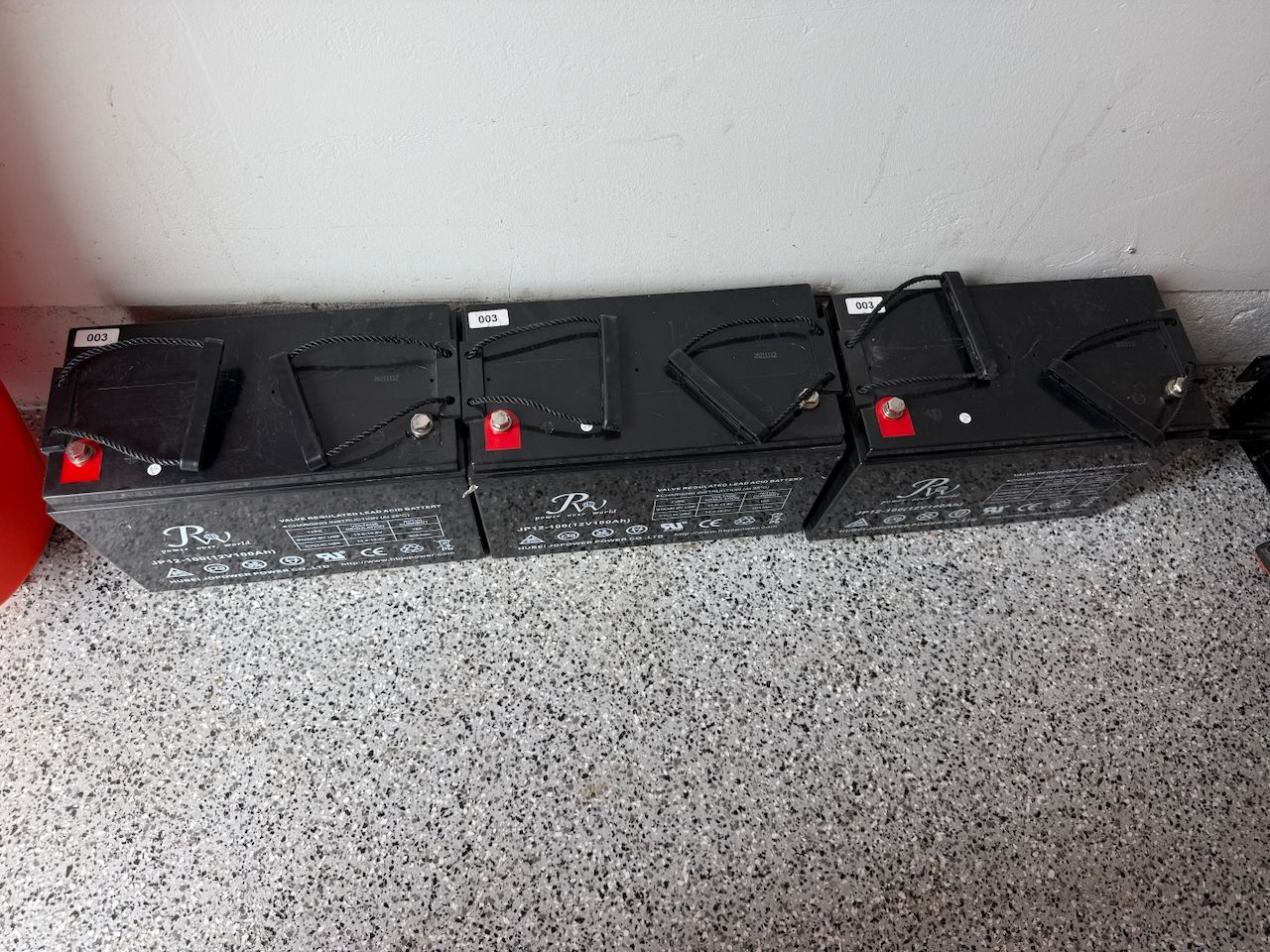 12V 100Ah Lead Acid Batteries  - Set of 3