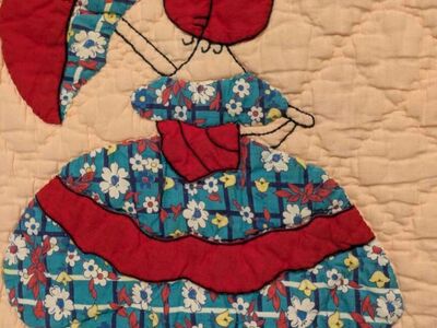 vintage 1930 hand stitched quilt $175