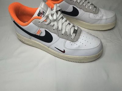 Nike Air Force 1 Low '07 'White Black Orange' Men's Sneakers Size 13