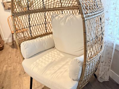 Boho Rattan Adult Egg Chair