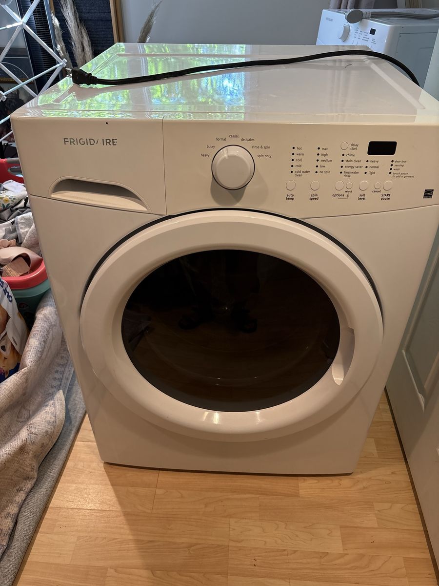 Frigidaire Front Load Washer and Dryer- White, Multiple Cycles, Energy Saver