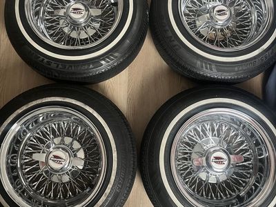 13 inch cross, lace wire wheels