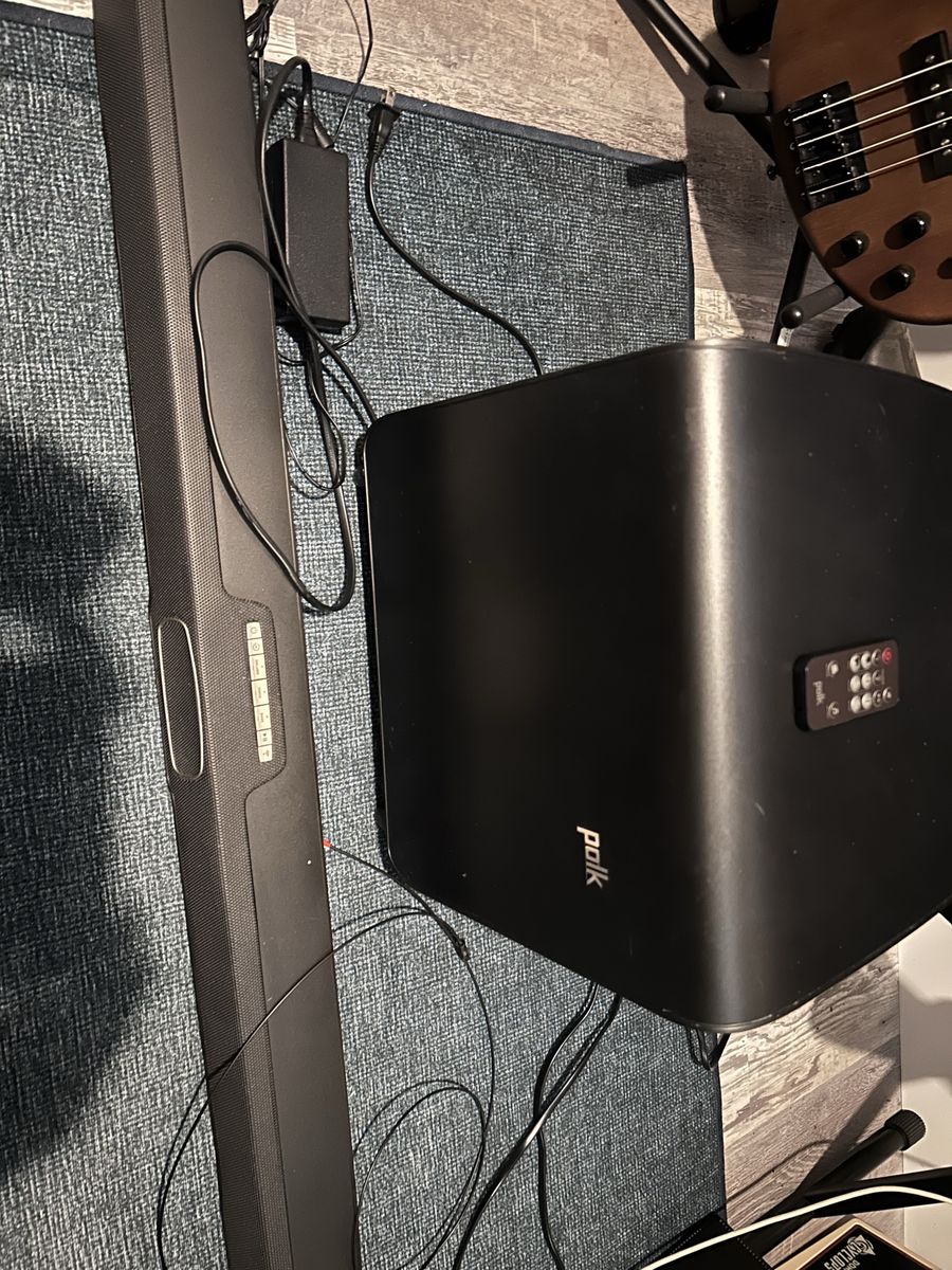 Polk Audio Soundbar & Wireless Subwoofer System - Complete Setup