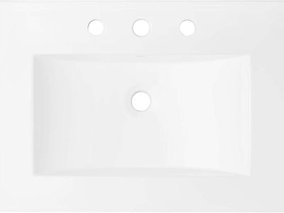 30" Bathroom Sink, White