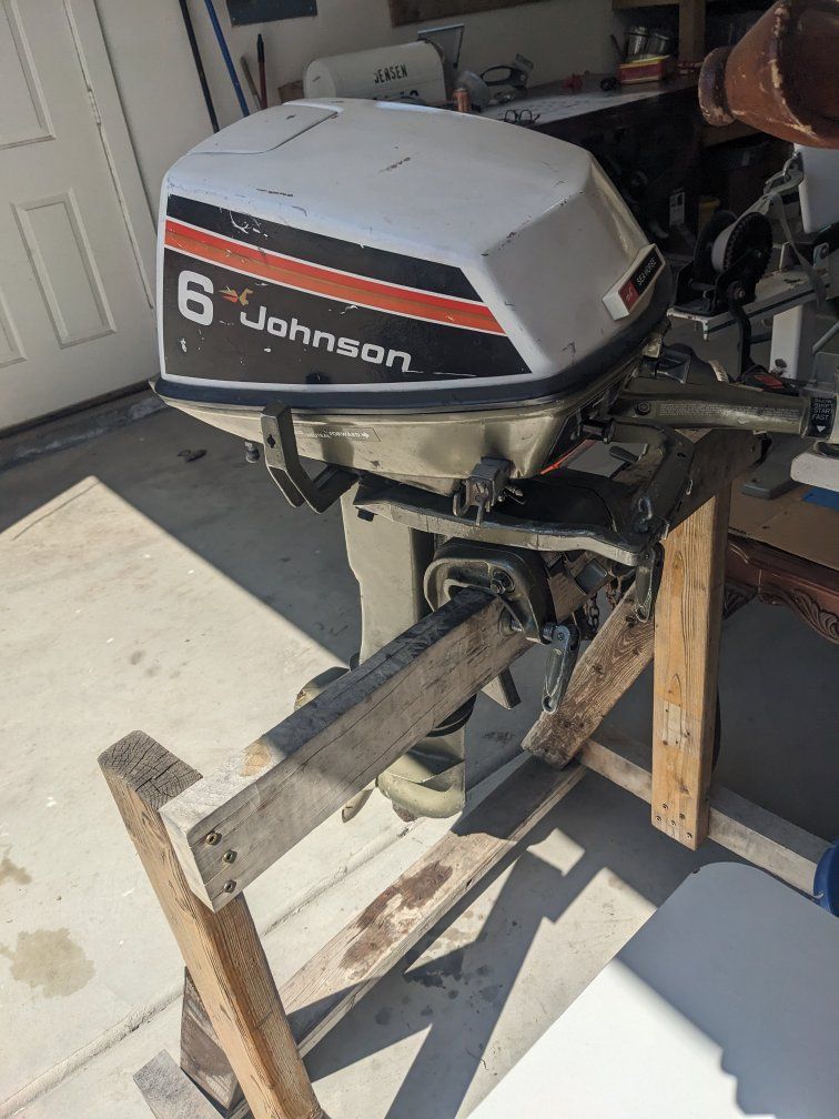 Johnson 6 HP Outboard Boat Motor - Used