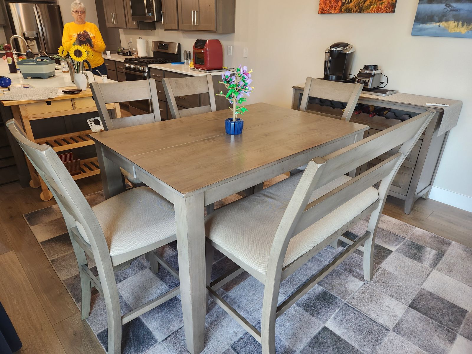 Kitchen Table, Chairs and Bench