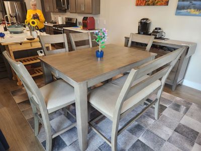 Kitchen Table, Chairs and Bench