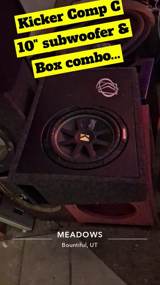 kicker subwoofer in truck box & new amp