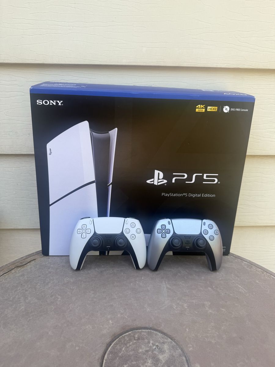 Sony PlayStation 5 PS5 Digital 1TB Slim With 2 DualSense Controllers
