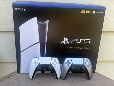 Sony PlayStation 5 PS5 Digital 1TB Slim With 2 DualSense Controllers