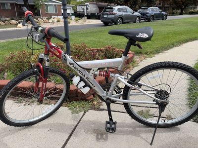 Honda Racing HR-240FS Full Suspension Mountain Bike Silver/Red