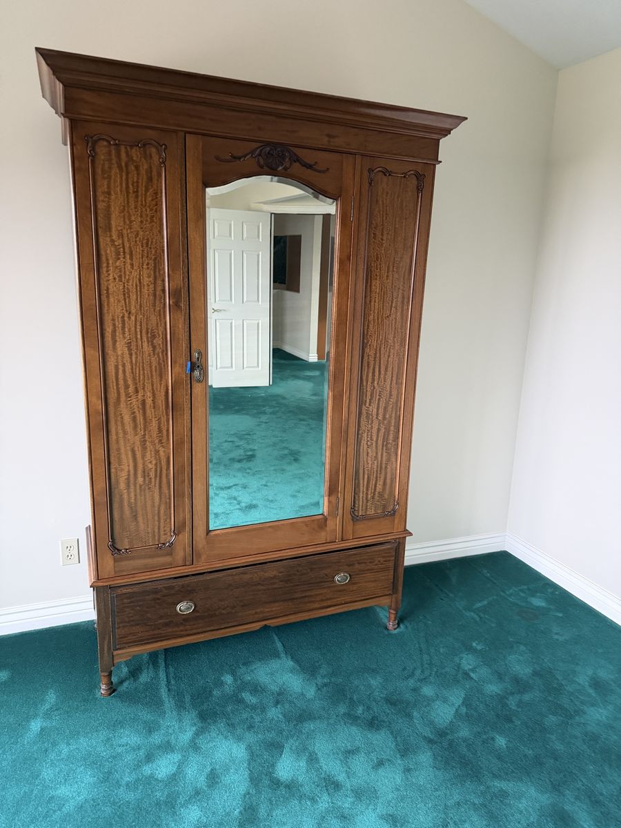 Mirrored Armoire or Closet Vintage or Antique