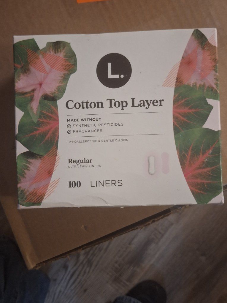L. Cotton Top Layer Regular Ultra Thin Liners - 100 Count, Hypoallergenic & Fragrance-Free