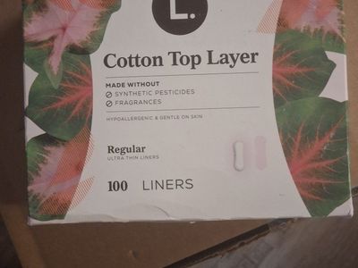 L. Cotton Top Layer Regular Ultra Thin Liners - 100 Count, Hypoallergenic & Fragrance-Free
