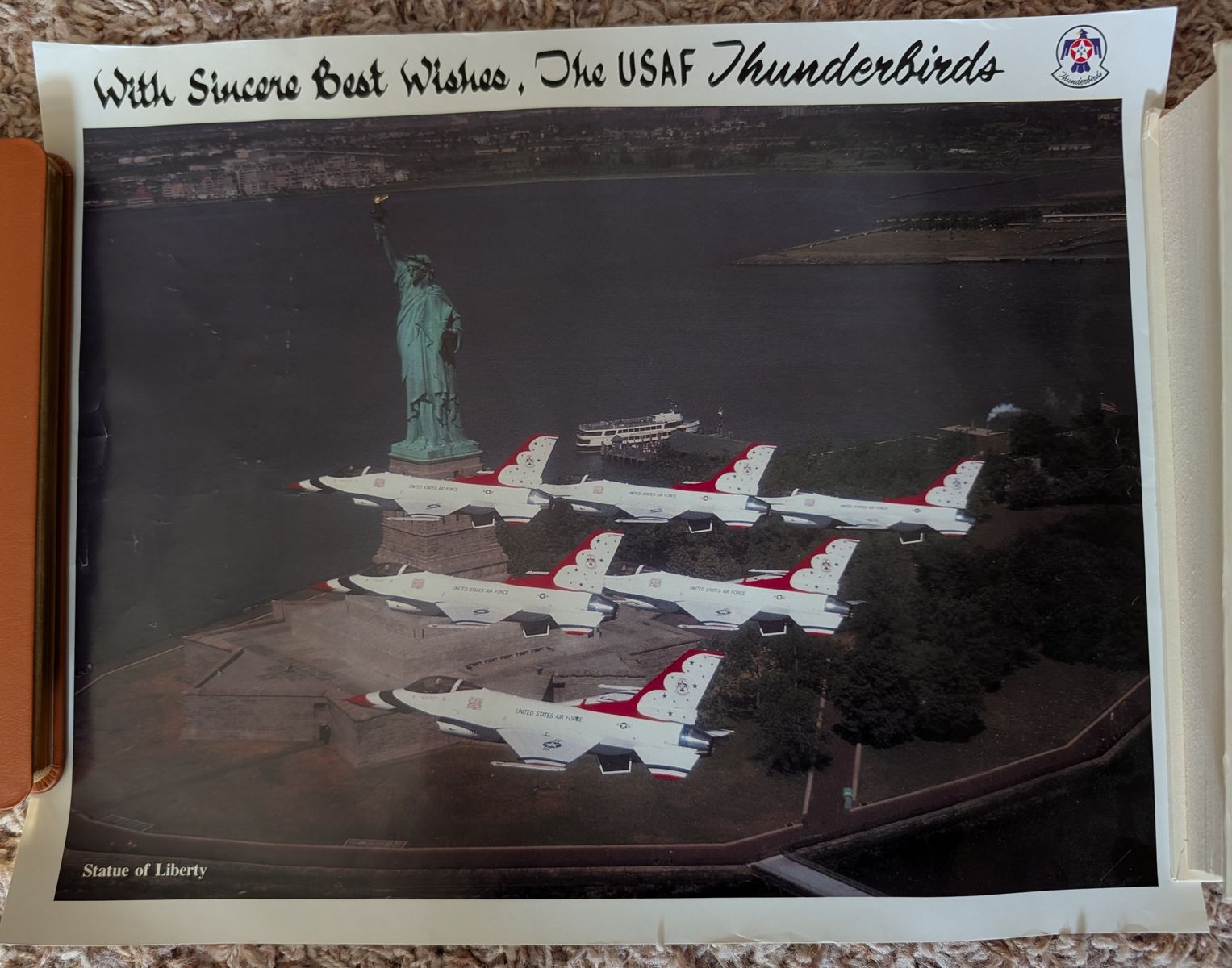 Poster USAF Thunderbirds in front of The Statue of Liberty