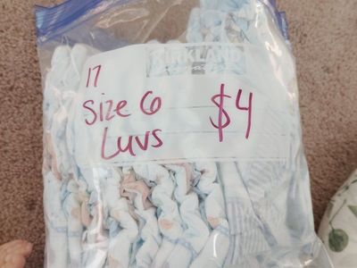 size 6 diapers/pullups