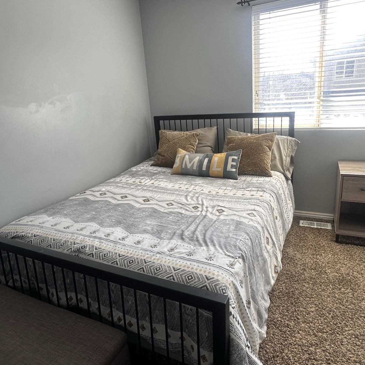Queen Bed With A Storage Bench Included