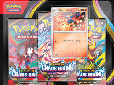 Pokemon Trading Card Game: Mega Evolution Chaos Rising Three-Booster Blister