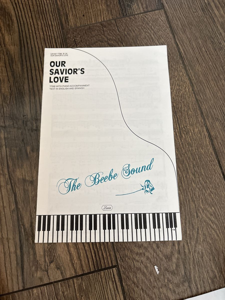 Our Savior's Love TTBB Piano Accompaniment Sheet Music - English & Spanish by The Beebe Sound