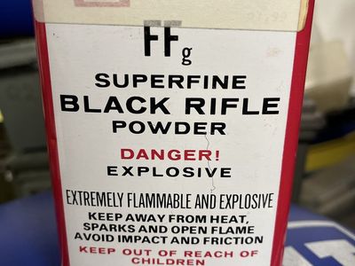 Goex Inc. FFg and FFFg Superfine Black Rifle Powder - 16 oz Cans.