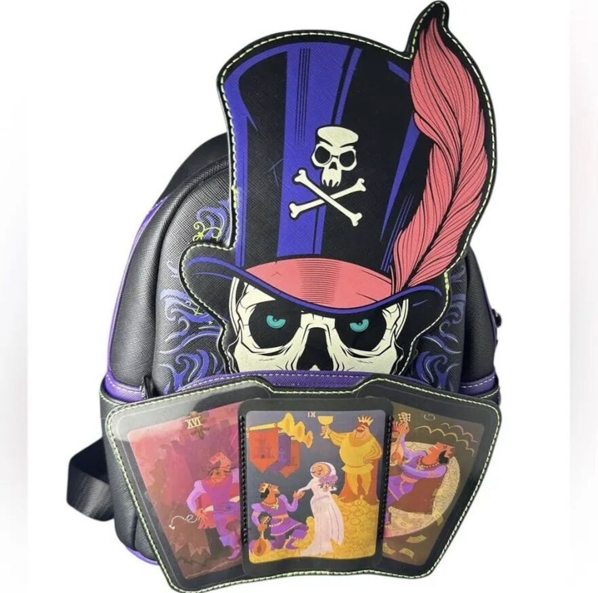 Loungefly Disney Princess and the Frog Dr. Facilier Tarot Card Mini Backpack