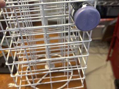 White Wire Rotating Paint Bottle Storage Rack Organizer