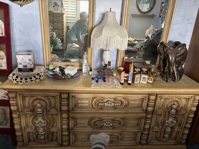 Bed Room Set, Bed Head board, Dresser