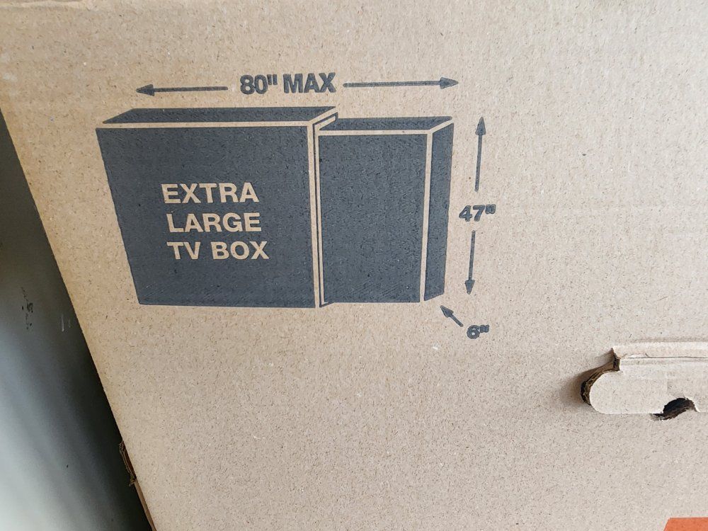 Home Depot Extra Large TV Moving Box - Up to 80" MAX