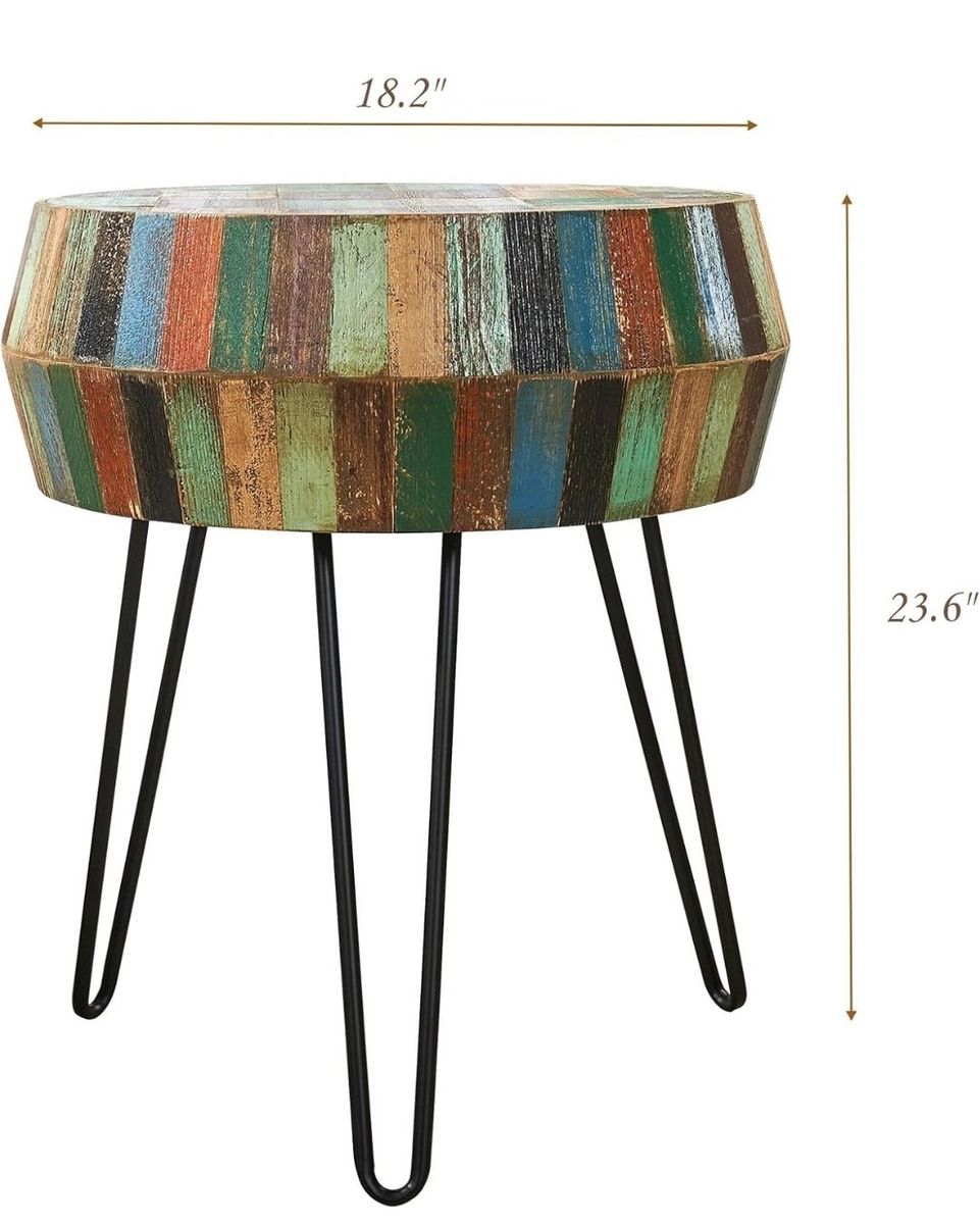 Reclaimed Wood End Side Table