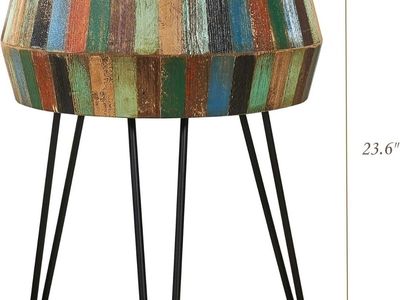 Reclaimed Wood End Side Table