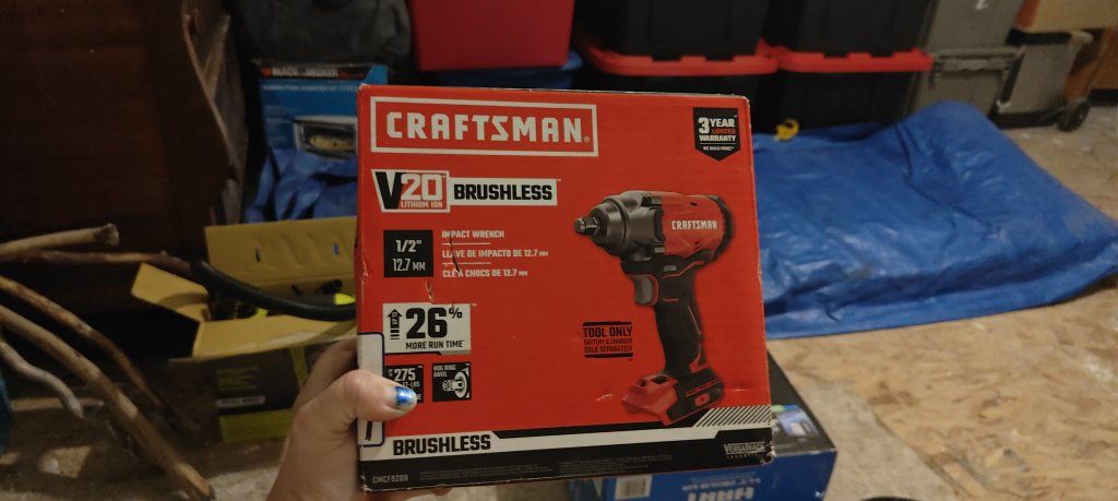 Craftsman V20 Brushless 1/2 in. Impact Wrench (Tool Only - New in Box)
