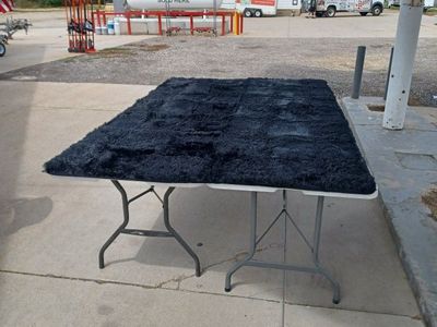 5x8 Black Shag Area Rug with Non-Slip Backing