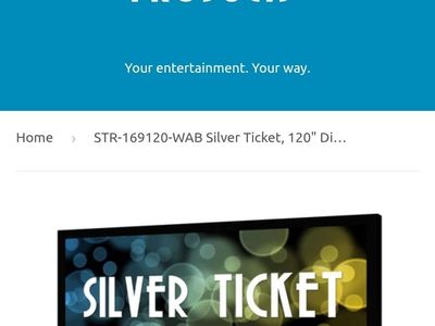 Silver Ticket STR-169120-WAB 120" 16:9 4K HDR Woven Acoustic Projector Screen w/ Fixed Frame