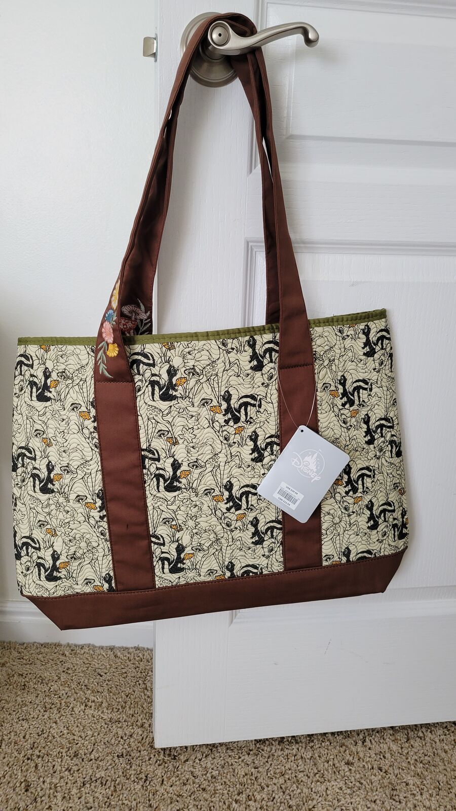 Brand New Bambi Quilted Tote Bag