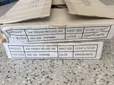 White, Black And Gray Penny Tile