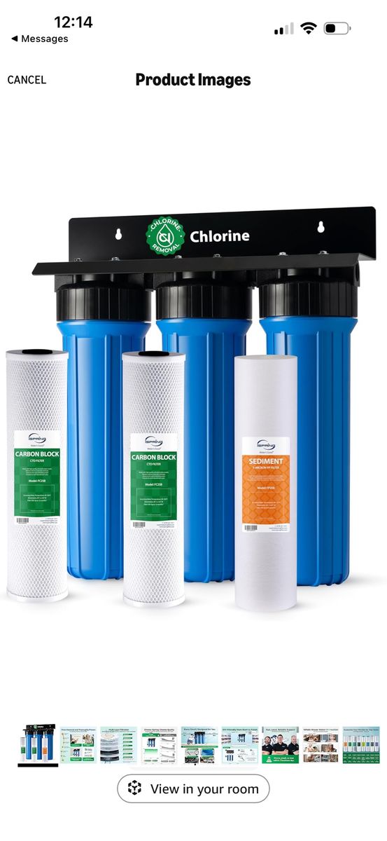Spring whole house water filter