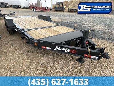 7x20 Liberty LT Tilt Trailer - 17.5K GVWR - 18 Ply Tire Upgrade, Fork Holders
