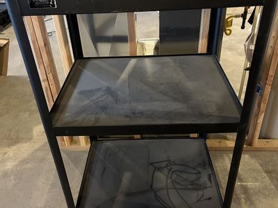 Black 3-Shelf Utility Cart with Wheels - Used