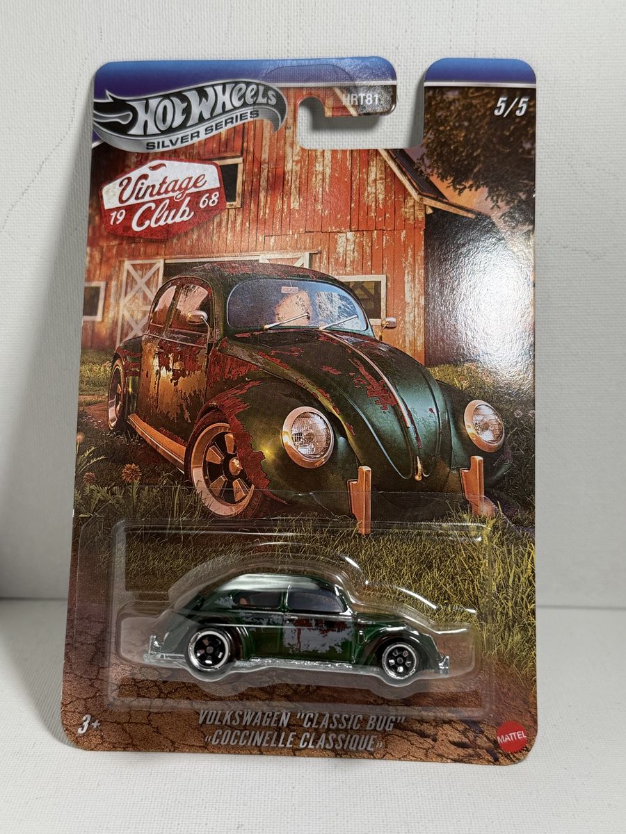 Hot Wheels Silver Series Vintage 1968 Club Volkswagen Classic Bug HRT81 5/5 Diecast Car