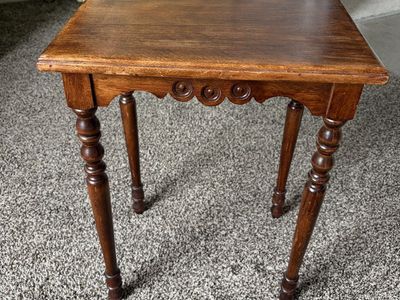 Antique Solid Wood End Table