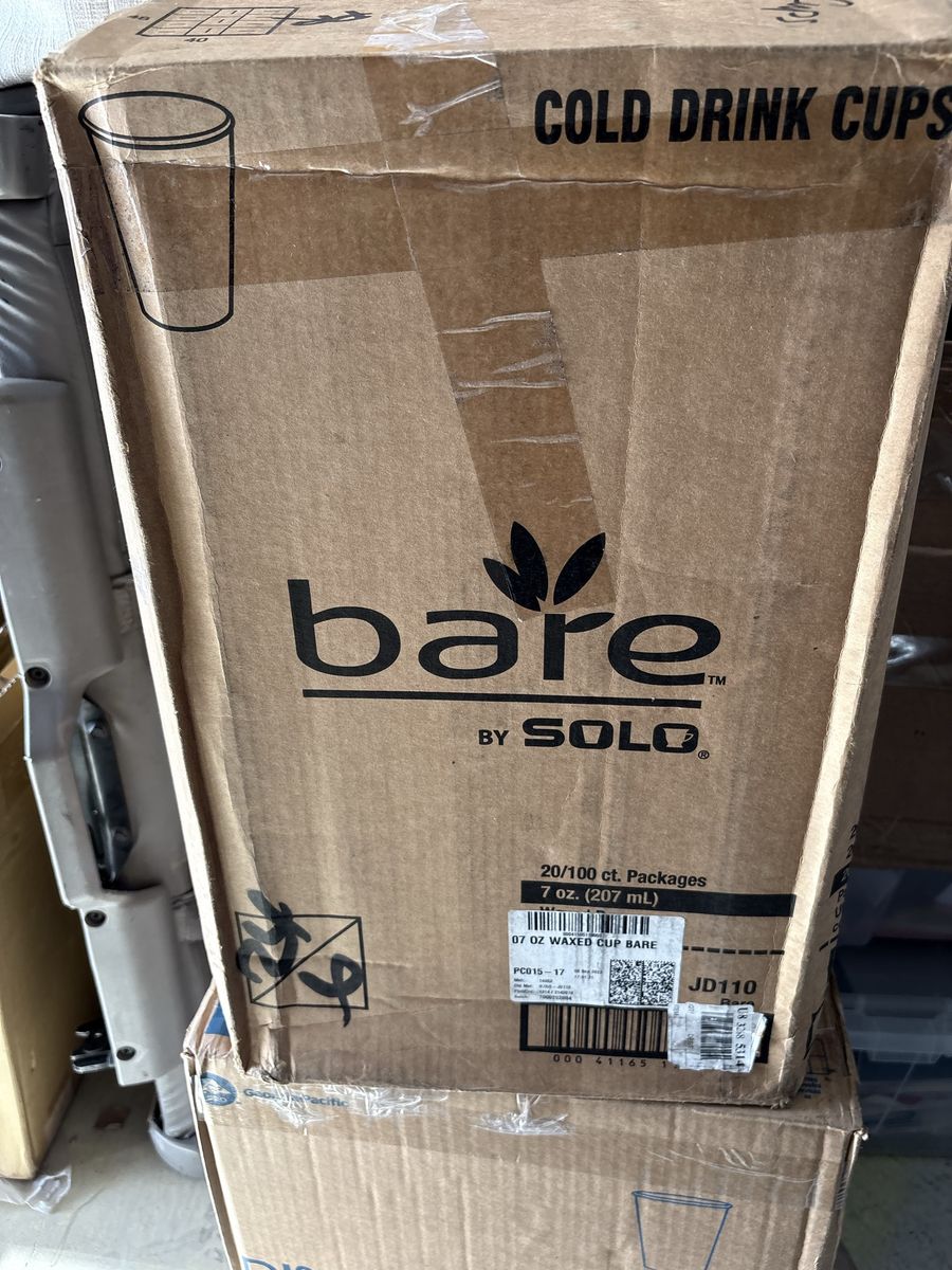 Bare by Solo Cold Drink Cups 7 oz 2000 Count Case