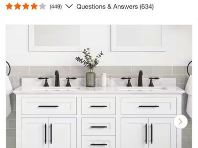 Doveton 60 in. Double Sink Freestanding White Bath Vanity with White Engineered Marble Top (Assembled